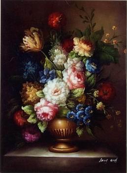 unknow artist Floral, beautiful classical still life of flowers.051